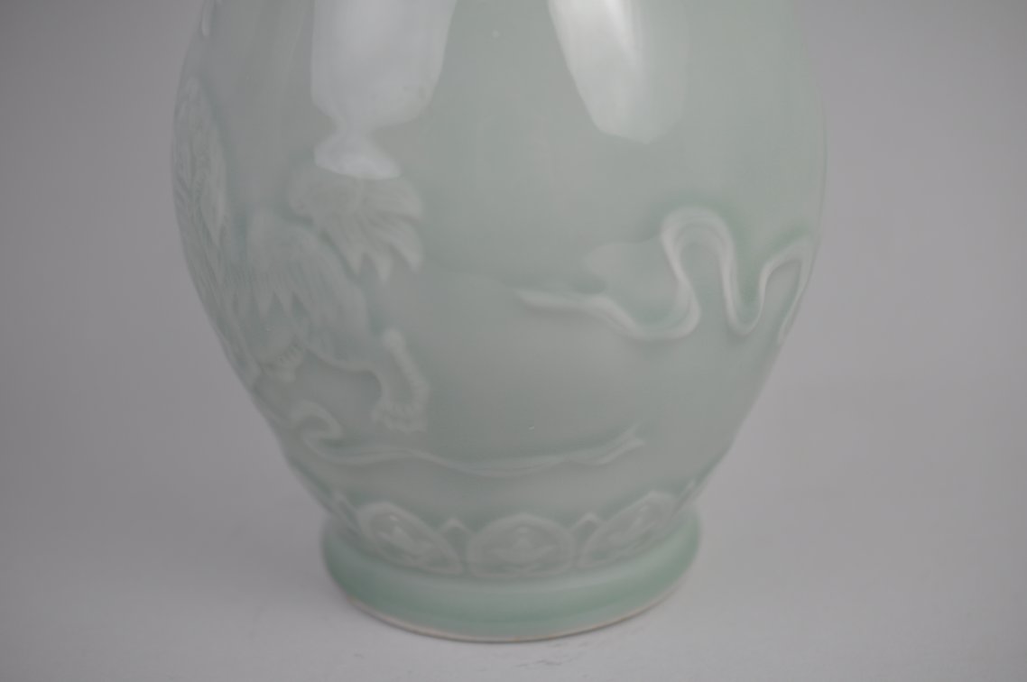 Celadon Shishi Guardian Lions pair, photo 22 of 31