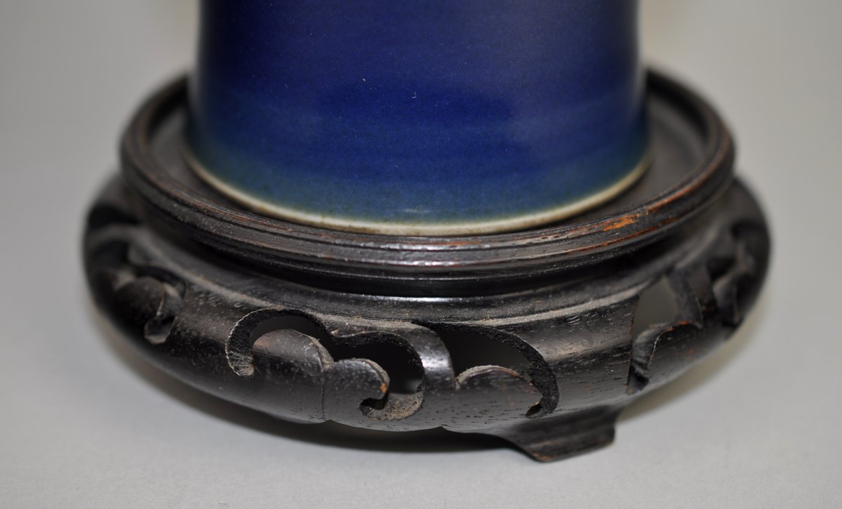 Chinese Sacrificial Blue Jilan Vase, photo 5 of 12