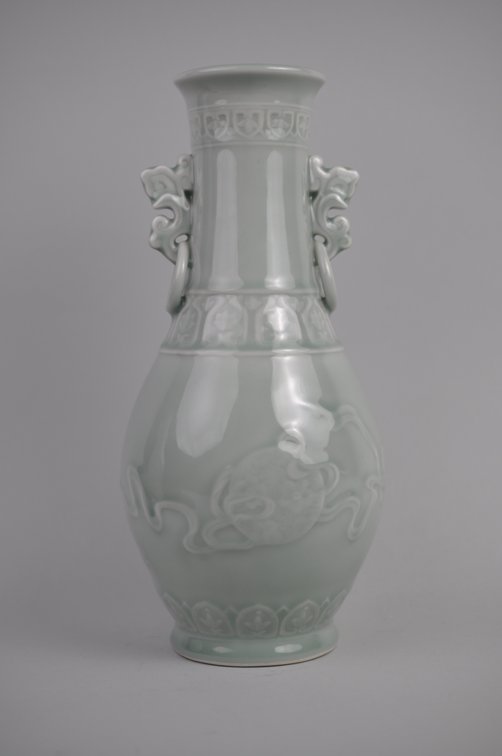 Celadon Shishi Guardian Lions pair, photo 23 of 31