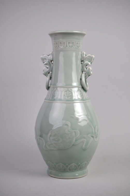 Celadon Shishi Guardian Lions pair, photo 8 of 31