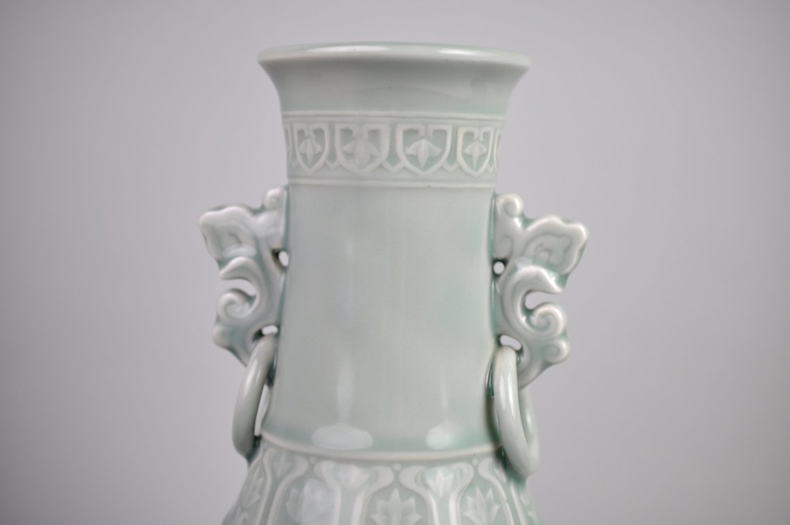 Celadon Shishi Guardian Lions pair, photo 9 of 31