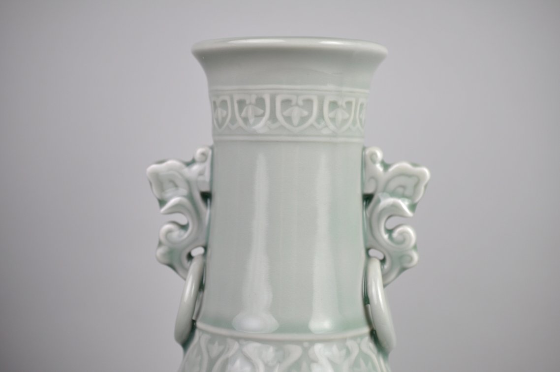 Celadon Shishi Guardian Lions pair, photo 17 of 31