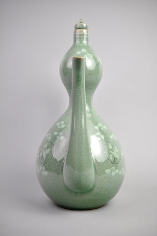 Korean Celadon Crane Double Gourd Ewer, photo 9 of 21