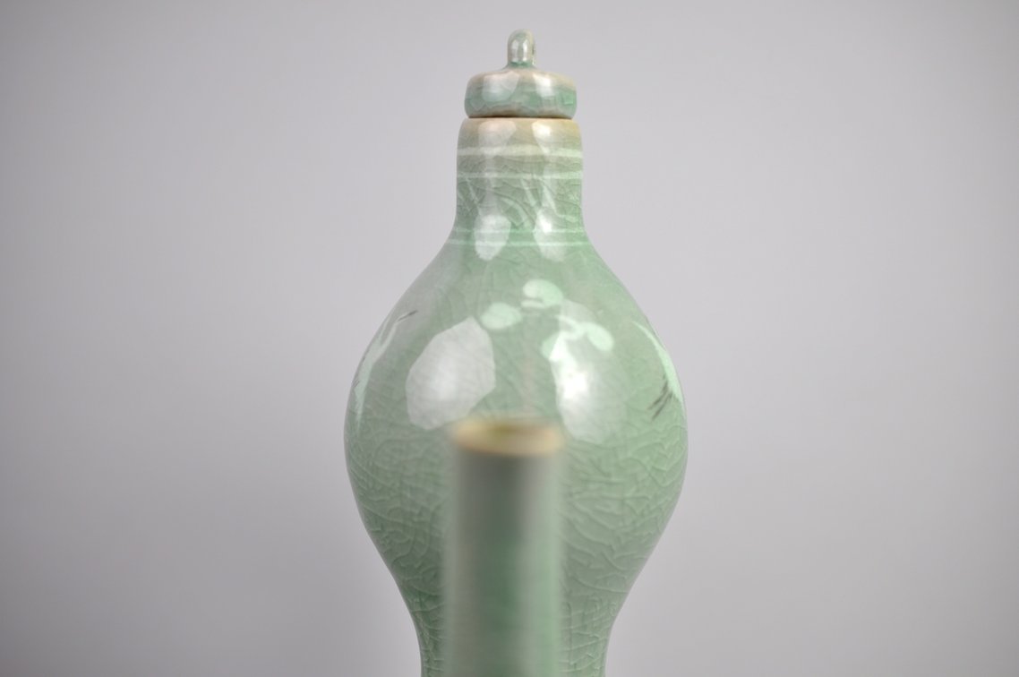 Korean Celadon Crane Double Gourd Ewer, photo 10 of 21