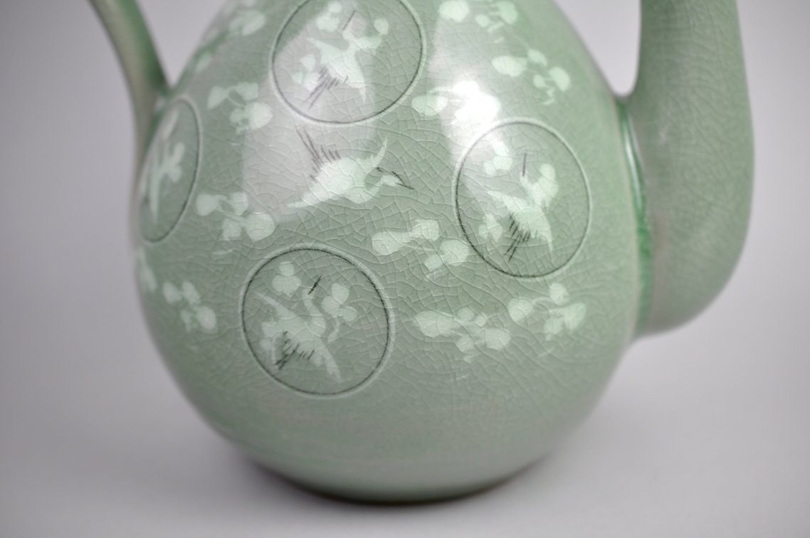Korean Celadon Crane Double Gourd Ewer, photo 14 of 21