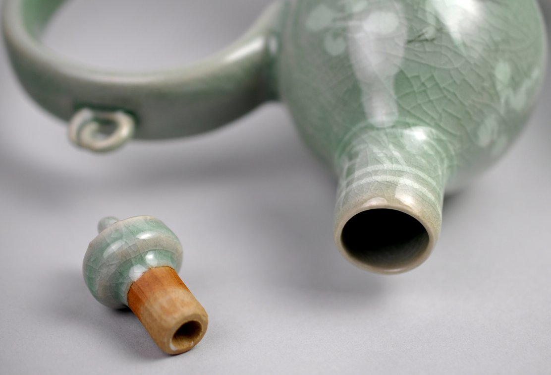 Korean Celadon Crane Double Gourd Ewer, photo 18 of 21