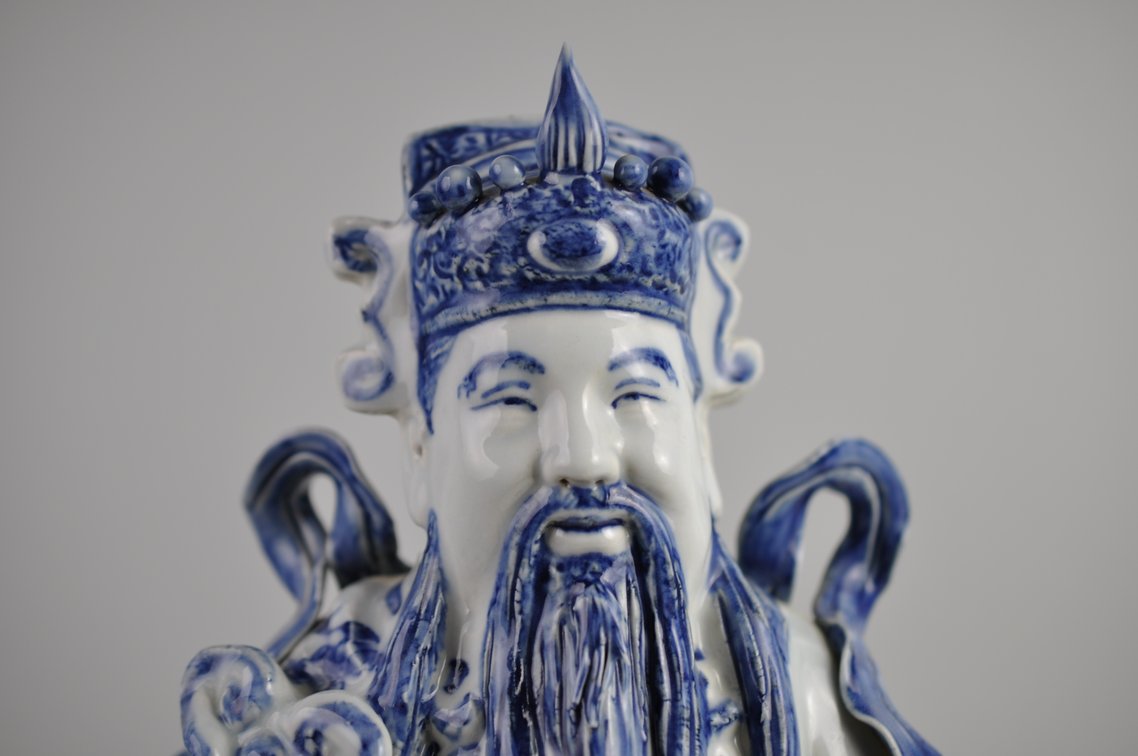 Large Lu Xing Jingdezhen Porcelain Figure, photo 2 of 27