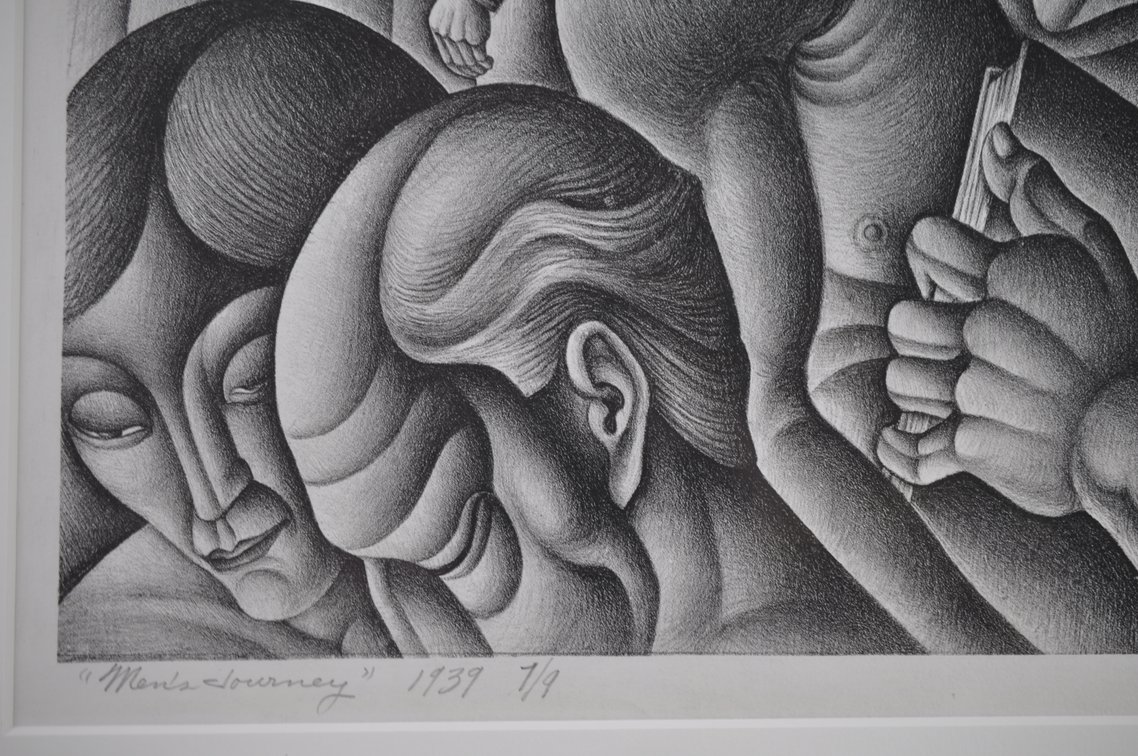 Fabian Zaccone Men's Journey 1939 Lithograph, photo 6 of 11