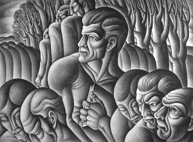 Fabian Zaccone Men's Journey 1939 Lithograph
