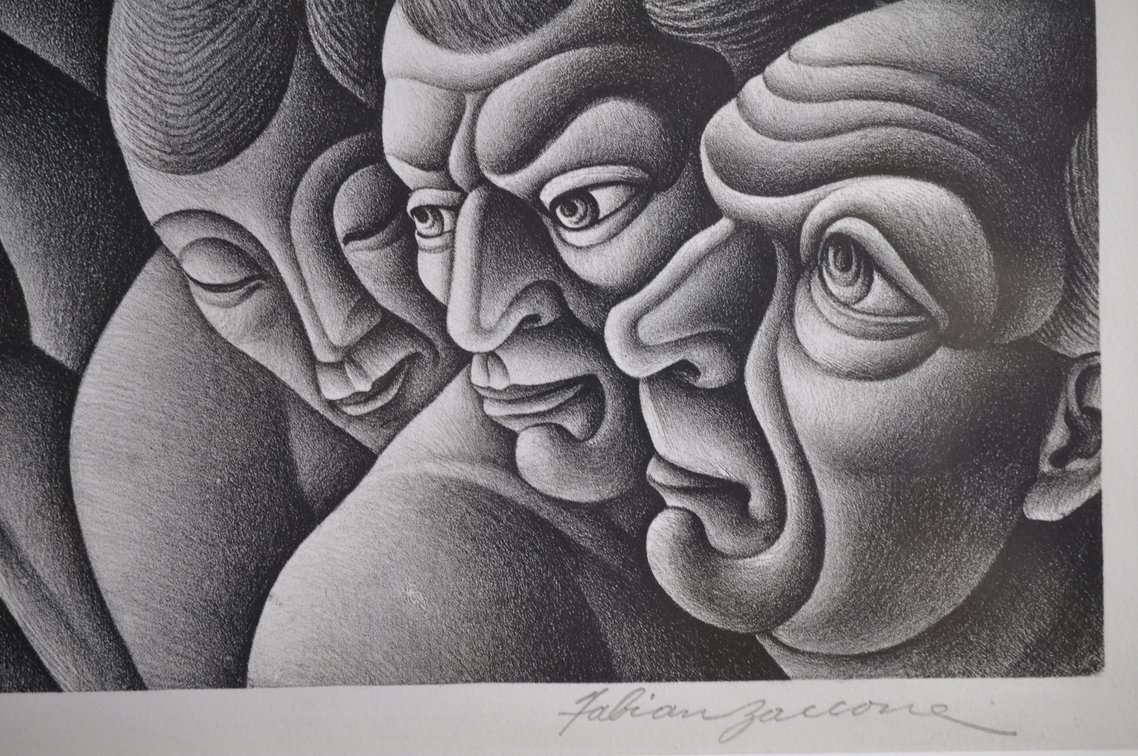Fabian Zaccone Men's Journey 1939 Lithograph, photo 4 of 11
