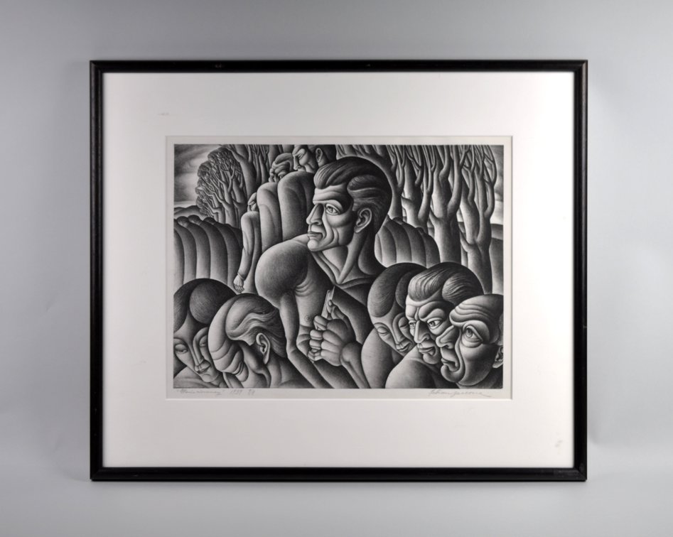 Fabian Zaccone Men's Journey 1939 Lithograph, photo 2 of 11