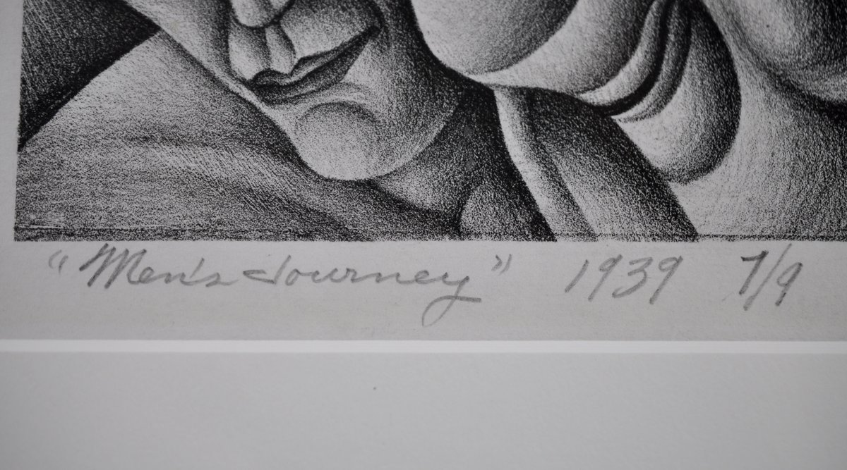Fabian Zaccone Men's Journey 1939 Lithograph, photo 7 of 11