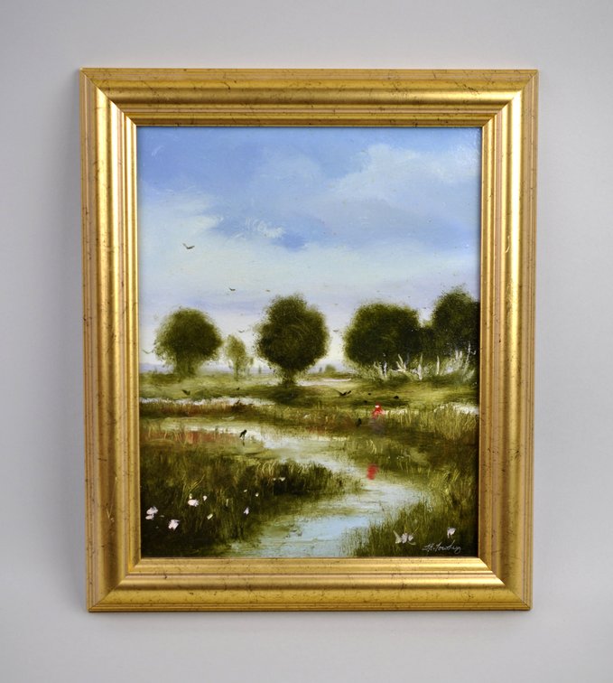Thomas Hieronymus Towhey Marsh Landscape Oil Painting, photo 2 of 9