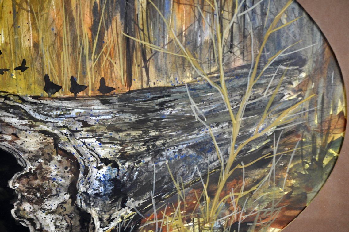 Betty Zoe Miller Log in Marsh Virginia Watercolor, photo 5 of 9