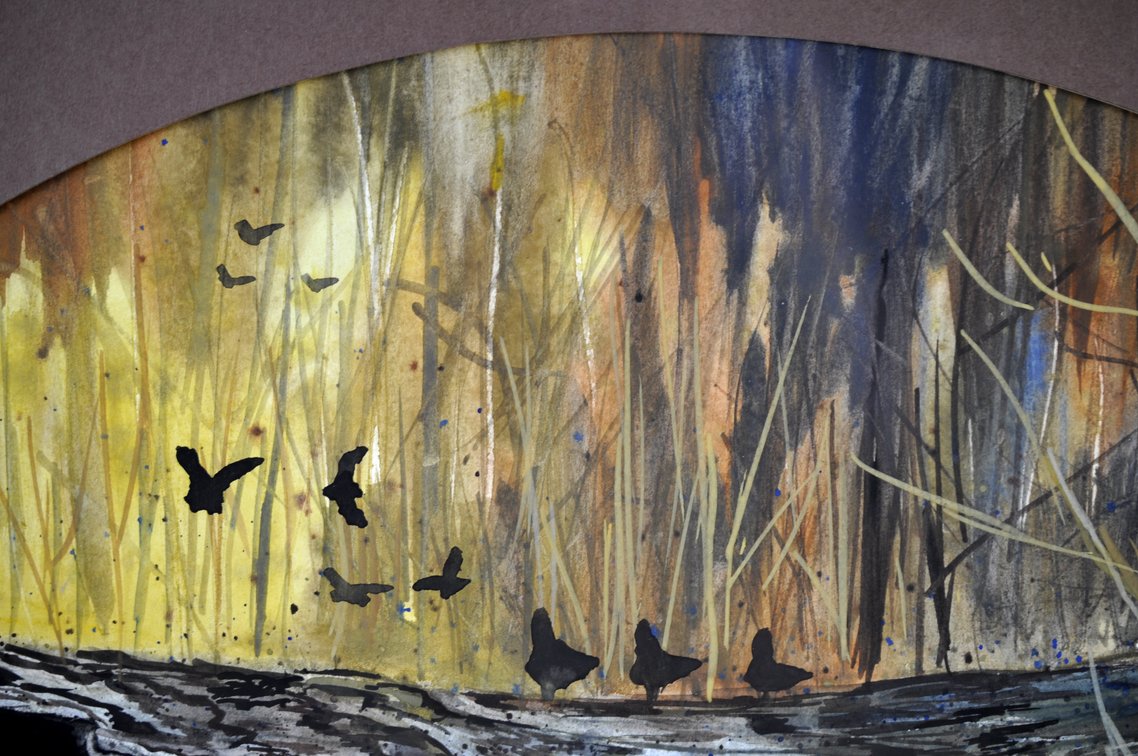 Betty Zoe Miller Log in Marsh Virginia Watercolor, photo 6 of 9