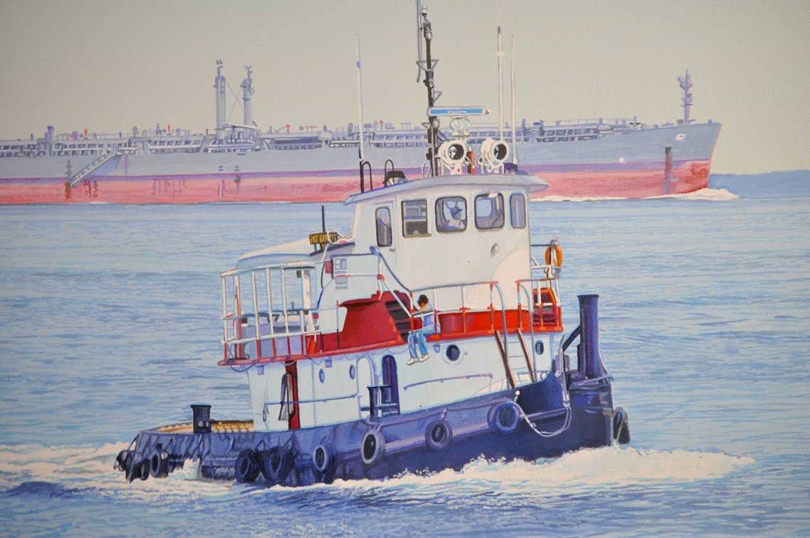 William N. Reingold Maritime Tugboat Virgina Painting, photo 4 of 10