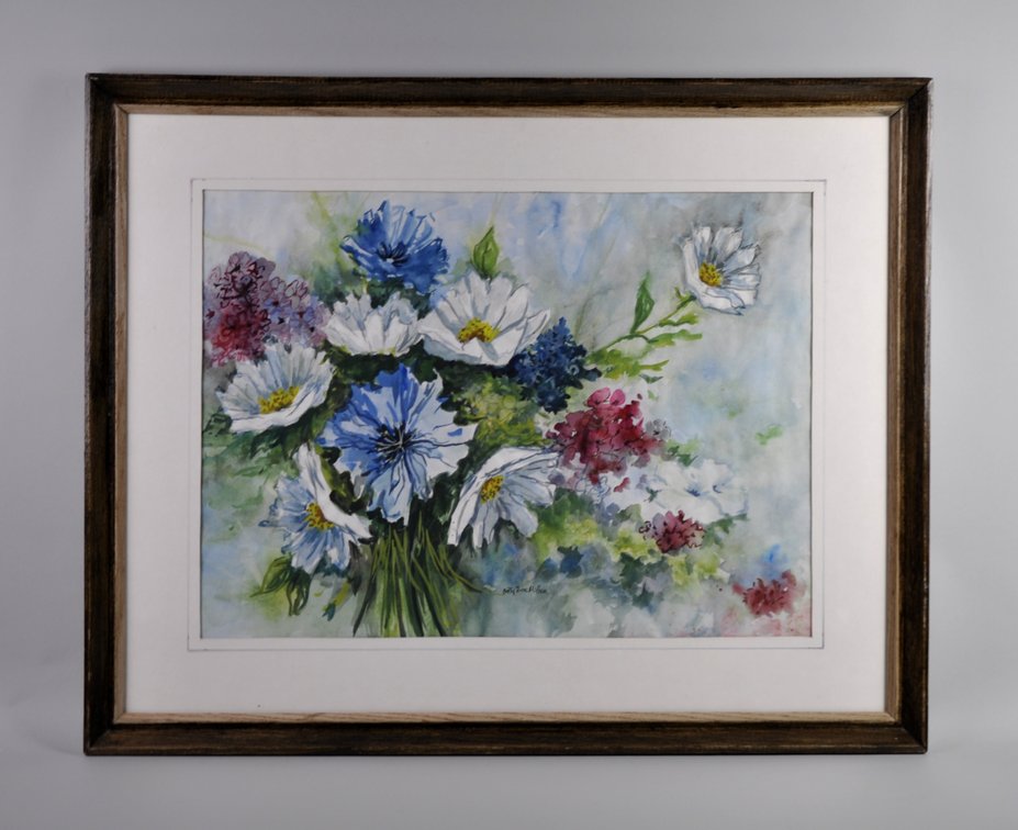 Betty Zoe Miller Floral Bouquet Virginia Watercolor, photo 2 of 9