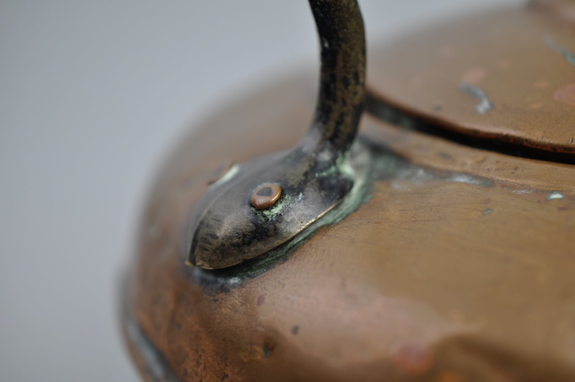 Hand-Hammered Copper Gooseneck Tea Kettle, photo 7 of 16