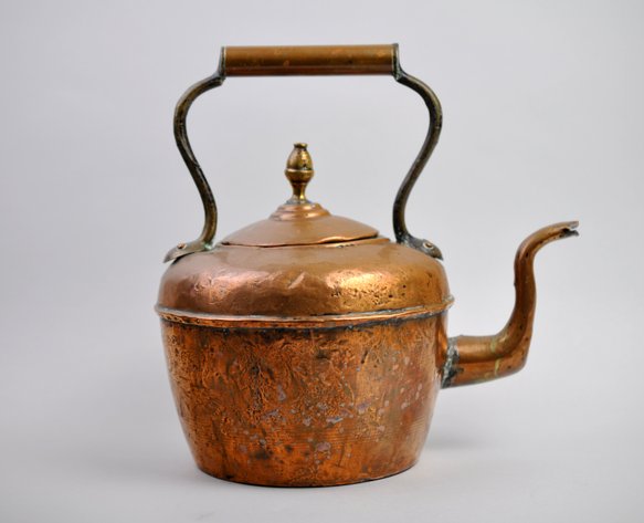 Hand-Hammered Copper Gooseneck Tea Kettle