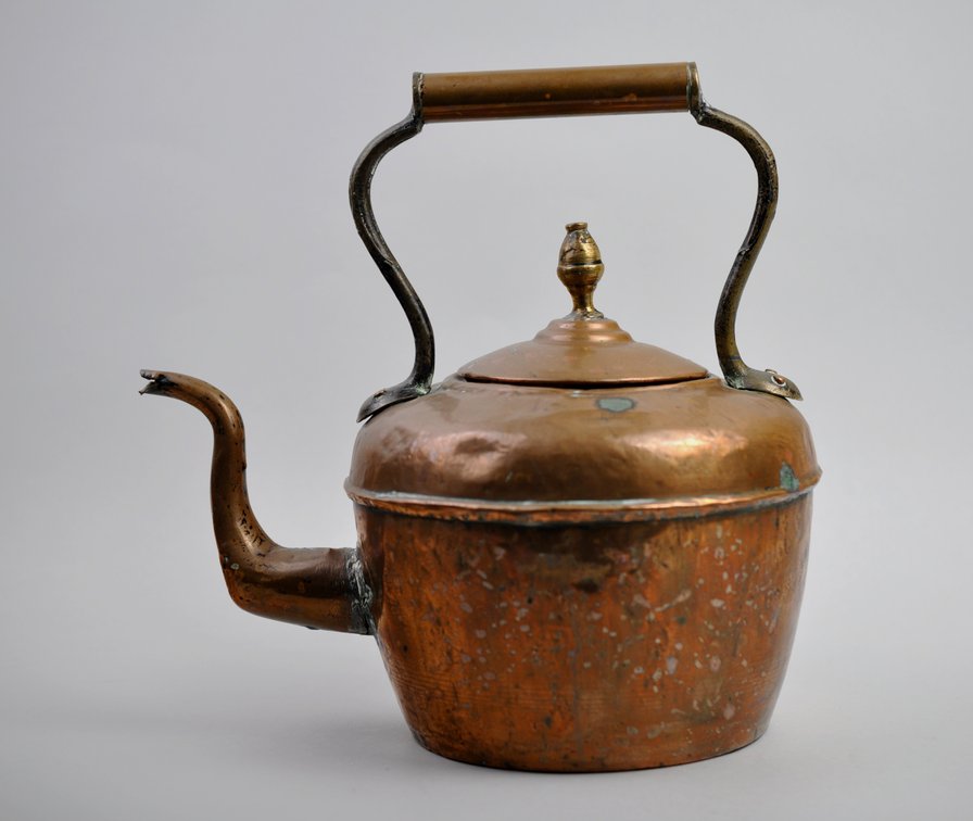 Hand-Hammered Copper Gooseneck Tea Kettle, photo 3 of 16