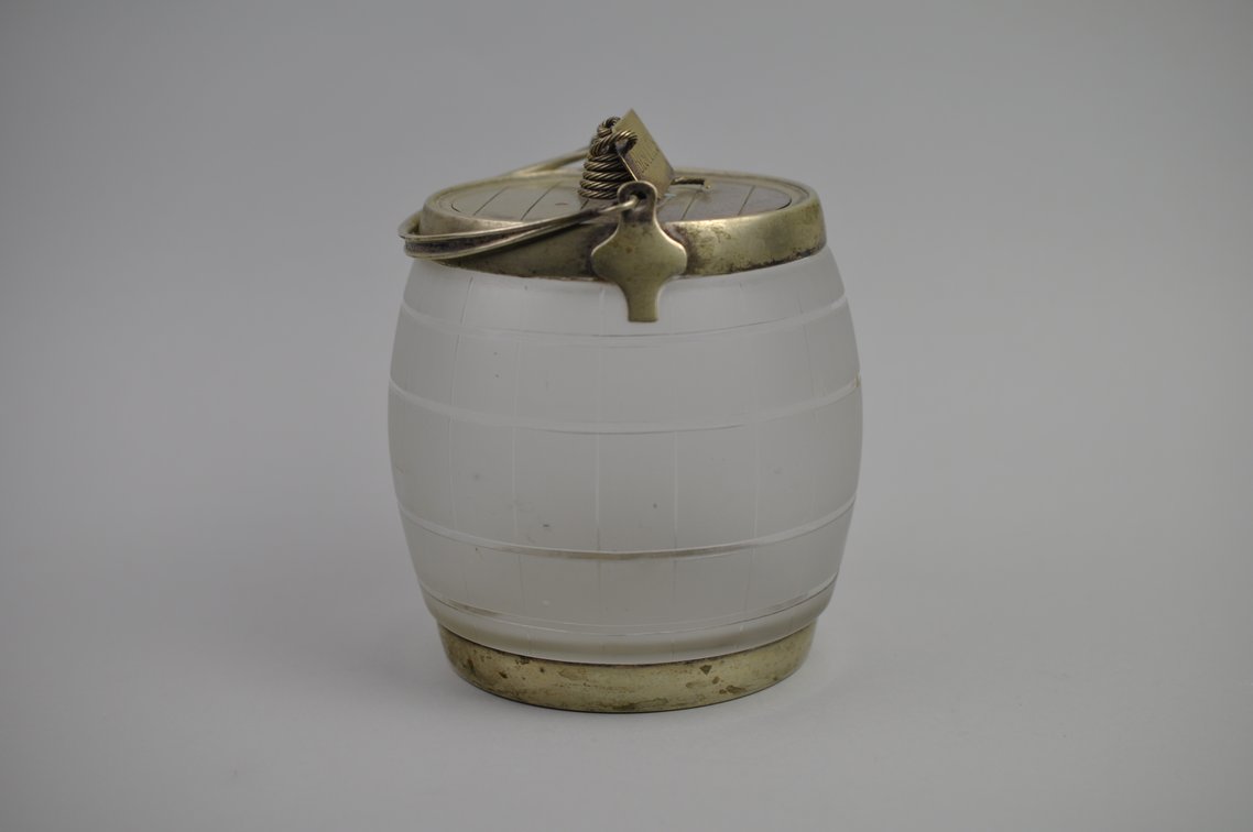 Frosted Glass Biscuit Barrel Jar, photo 9 of 11