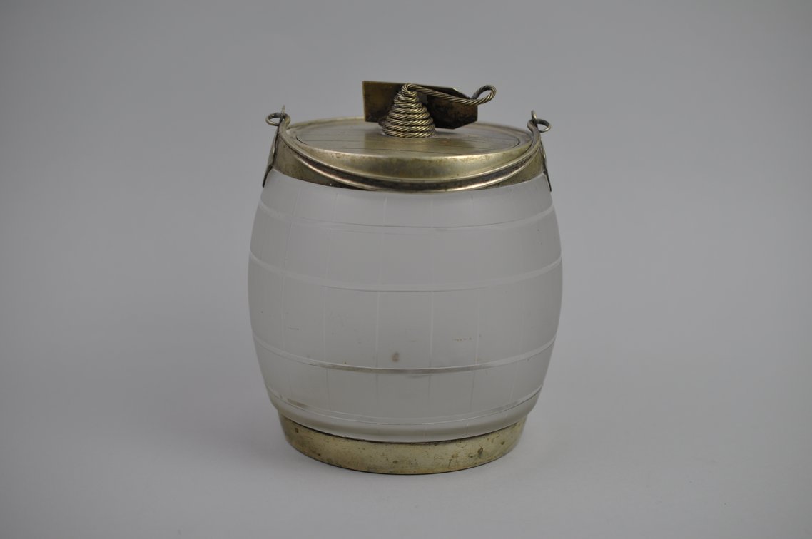Frosted Glass Biscuit Barrel Jar, photo 7 of 11
