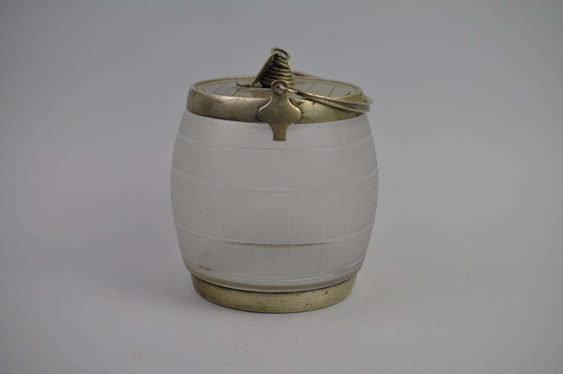 Frosted Glass Biscuit Barrel Jar, photo 4 of 11