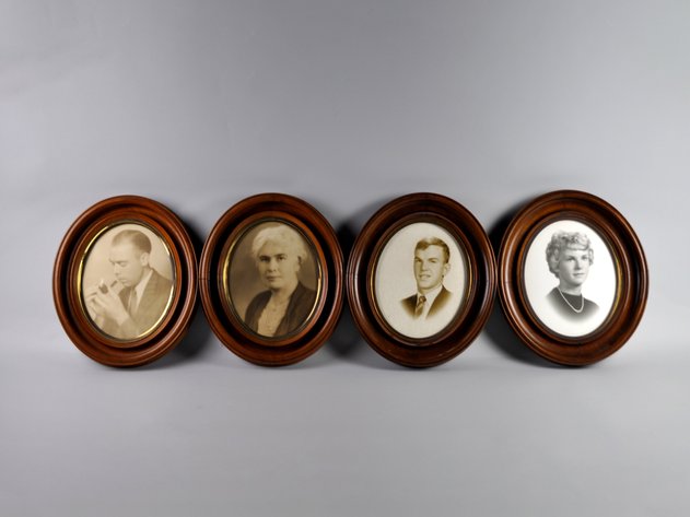 Victorian Oval Walnut Picture Frames