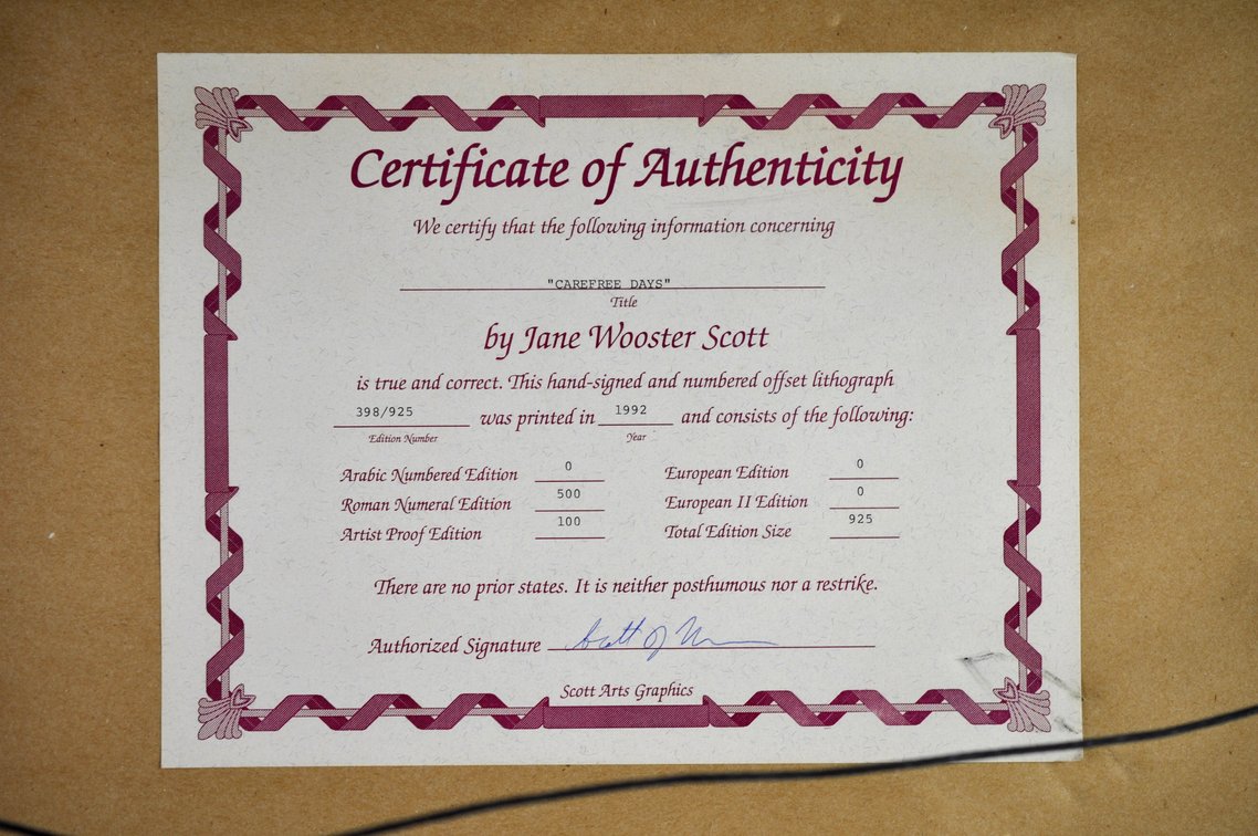 Jane Wooster Scott Carefree Days Print, photo 13 of 15