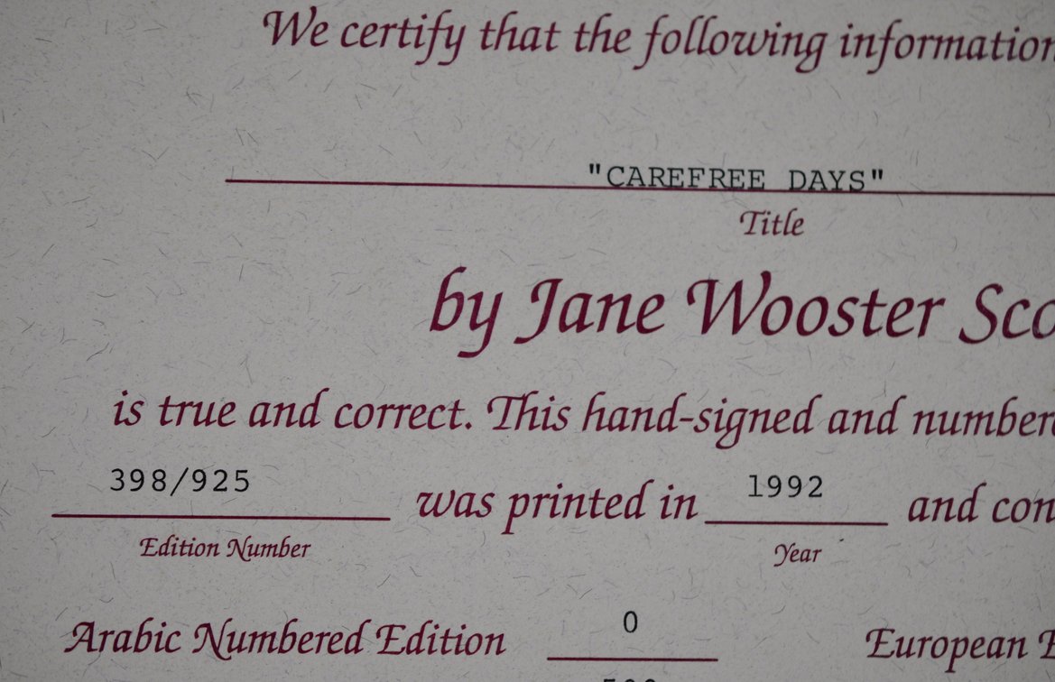 Jane Wooster Scott Carefree Days Print, photo 15 of 15
