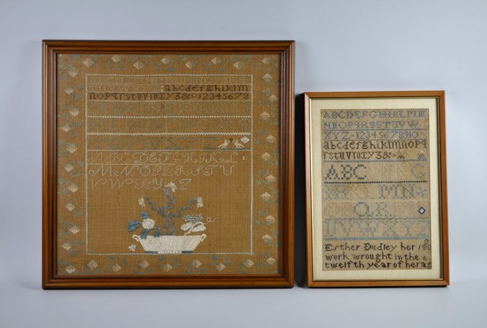 1830s American Schoolgirl Needlework Samplers