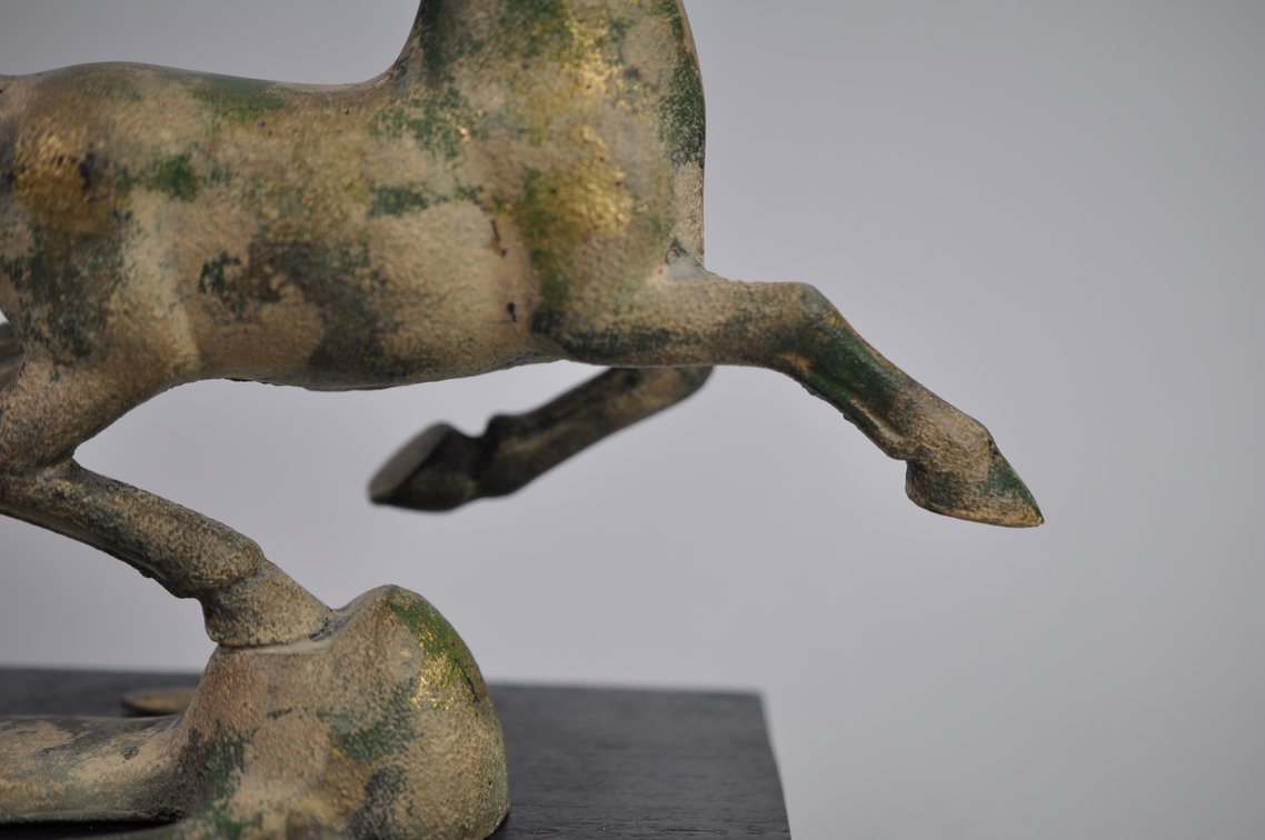 Otagiri Flying Horse of Kansu Cast Iron Sculpture, photo 13 of 20