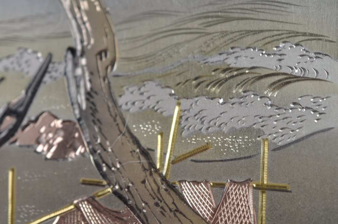Japanese Metal Relief Landscape Wall Art, photo 8 of 17