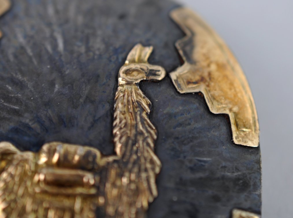 18K Gold & Sterling Silver Peru Llama Brooch Pendants, photo 3 of 12