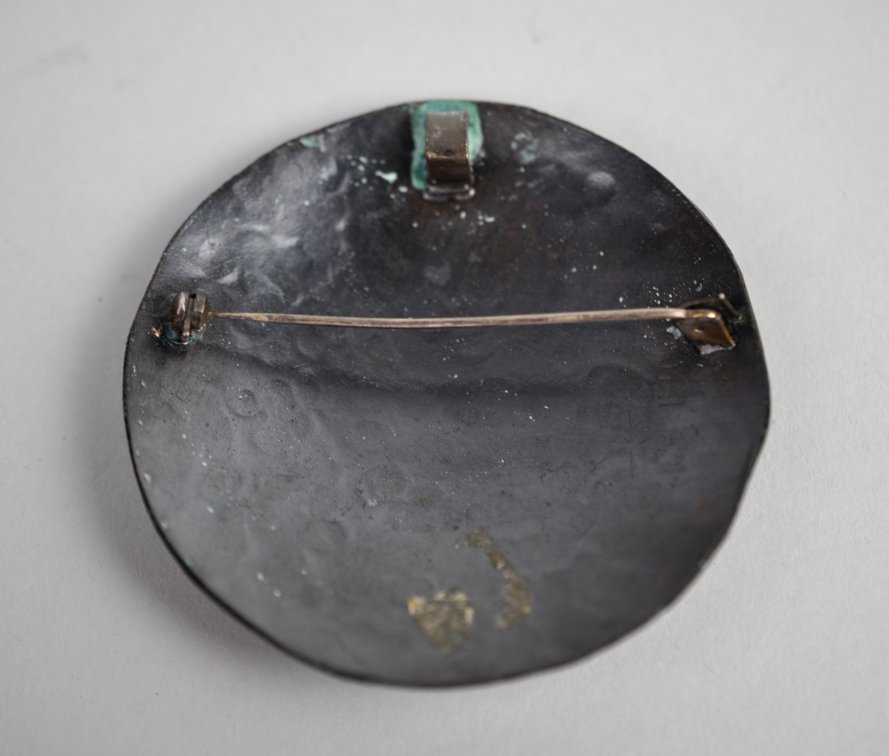 Silver & Copper Peru Llama Brooch Pin, photo 5 of 6