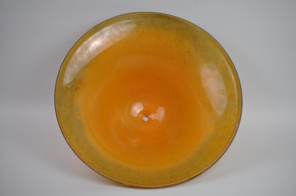 Art Deco Iron Floor Lamps w/ Orange Glass, photo 21 of 34