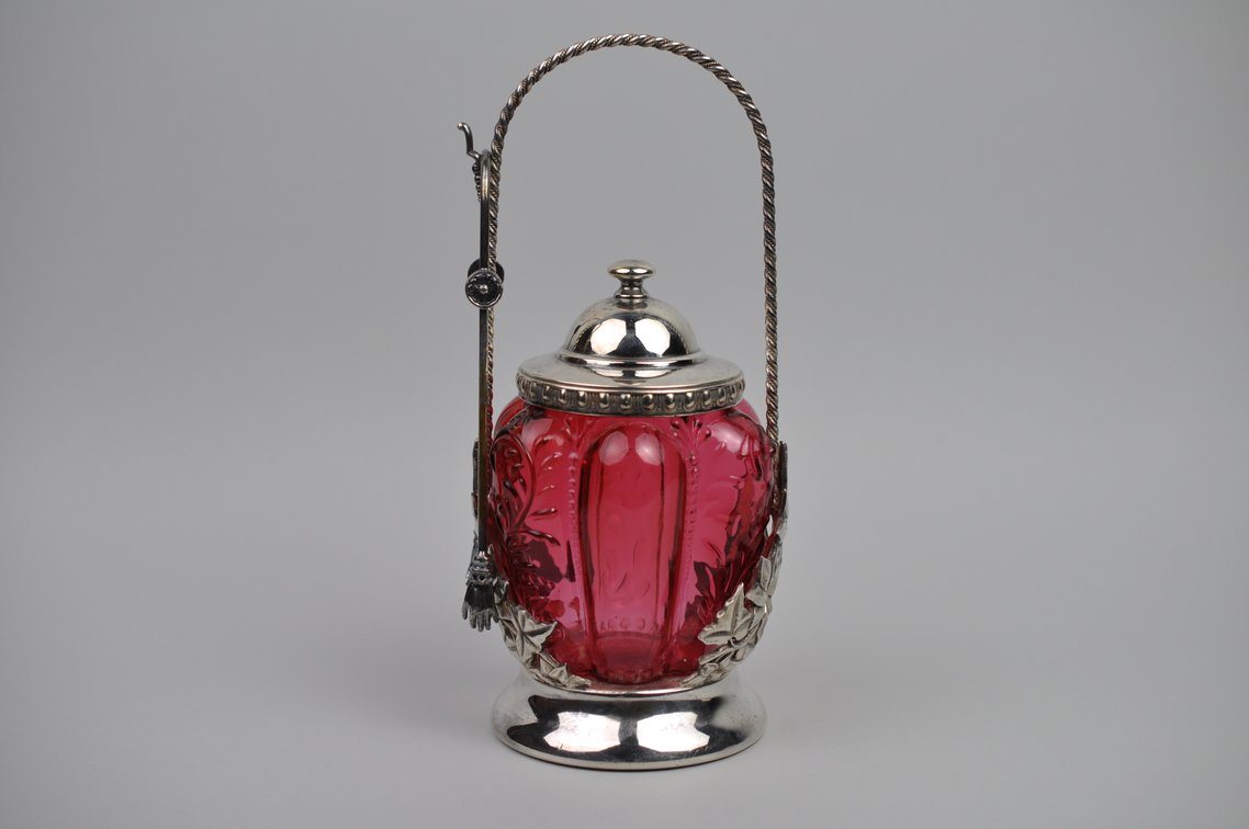 Pickle Castor Cranberry Glass + Utensil, photo 3 of 19