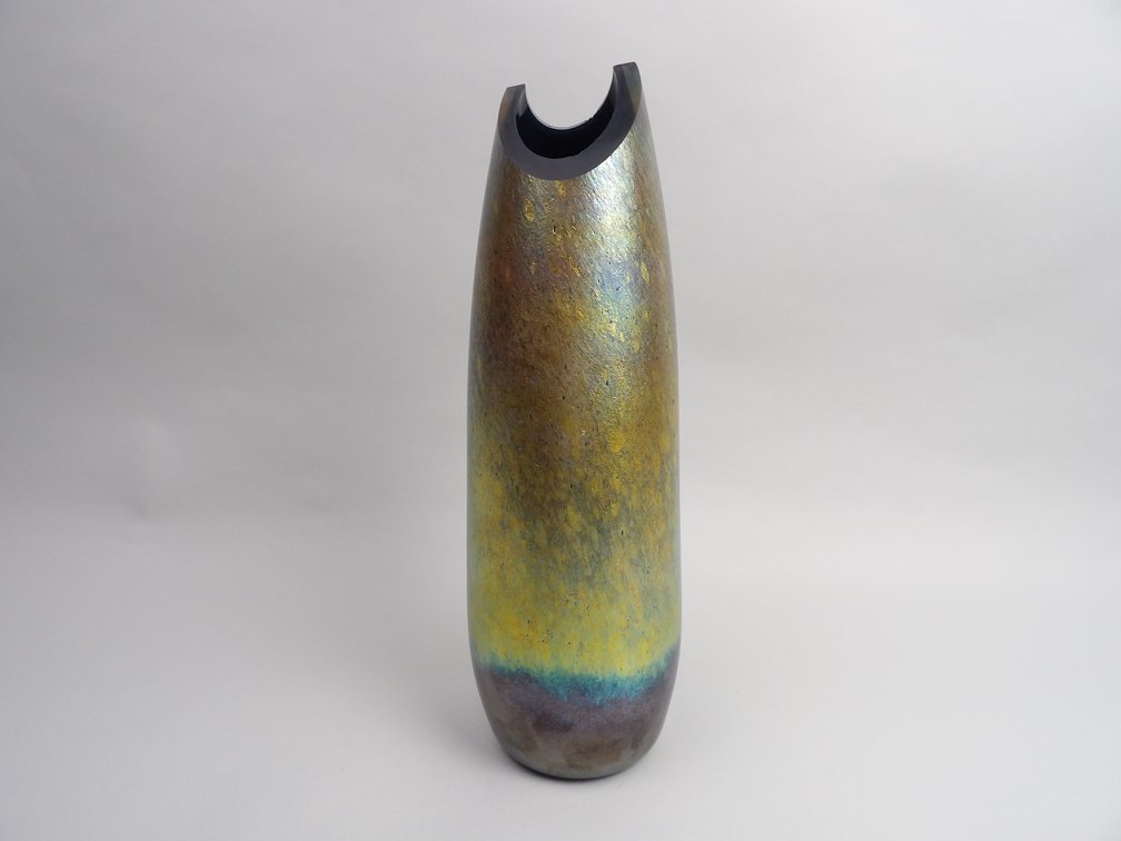 Bohemian Mottled Glass Vase