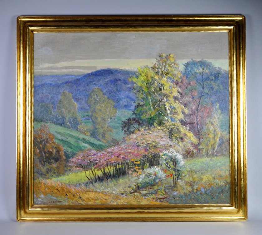 Louis Oscar Griffith American Impressionist Meadow Landscape, photo 2 of 13