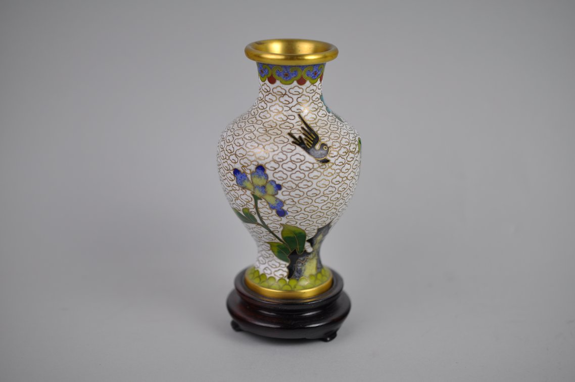 Chinese Cloisonné Floral Vase Collection, photo 11 of 29
