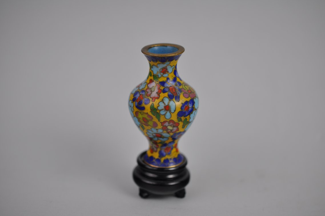 Chinese Cloisonné Floral Vase Collection, photo 19 of 29