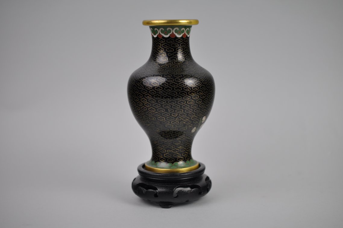 Chinese Cloisonné Floral Vase Collection, photo 3 of 29