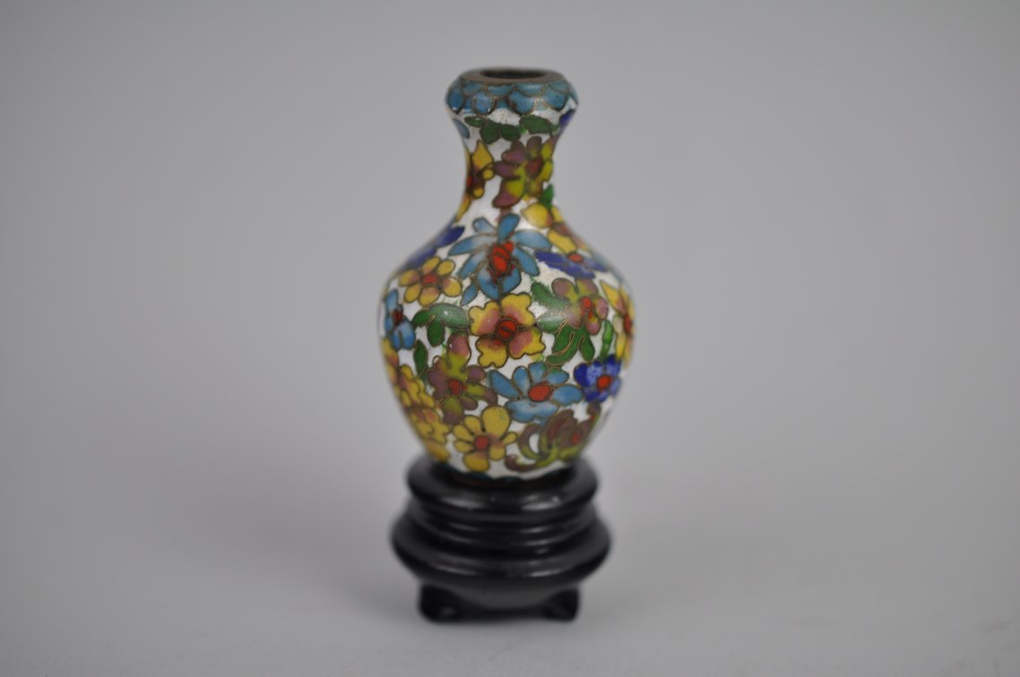 Chinese Cloisonné Floral Vase Collection, photo 22 of 29