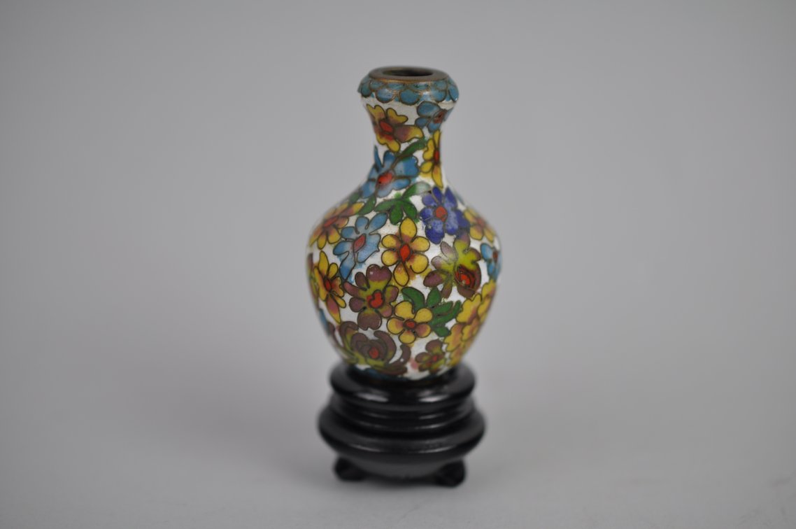 Chinese Cloisonné Floral Vase Collection, photo 23 of 29