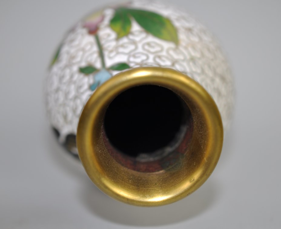 Chinese Cloisonné Floral Vase Collection, photo 9 of 29