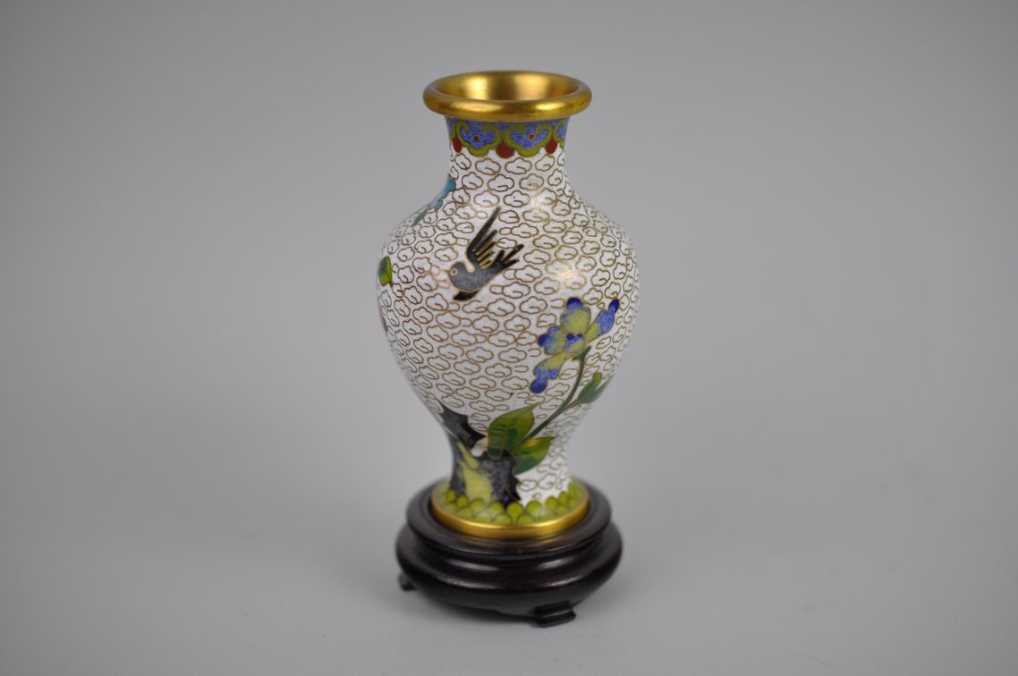 Chinese Cloisonné Floral Vase Collection, photo 7 of 29
