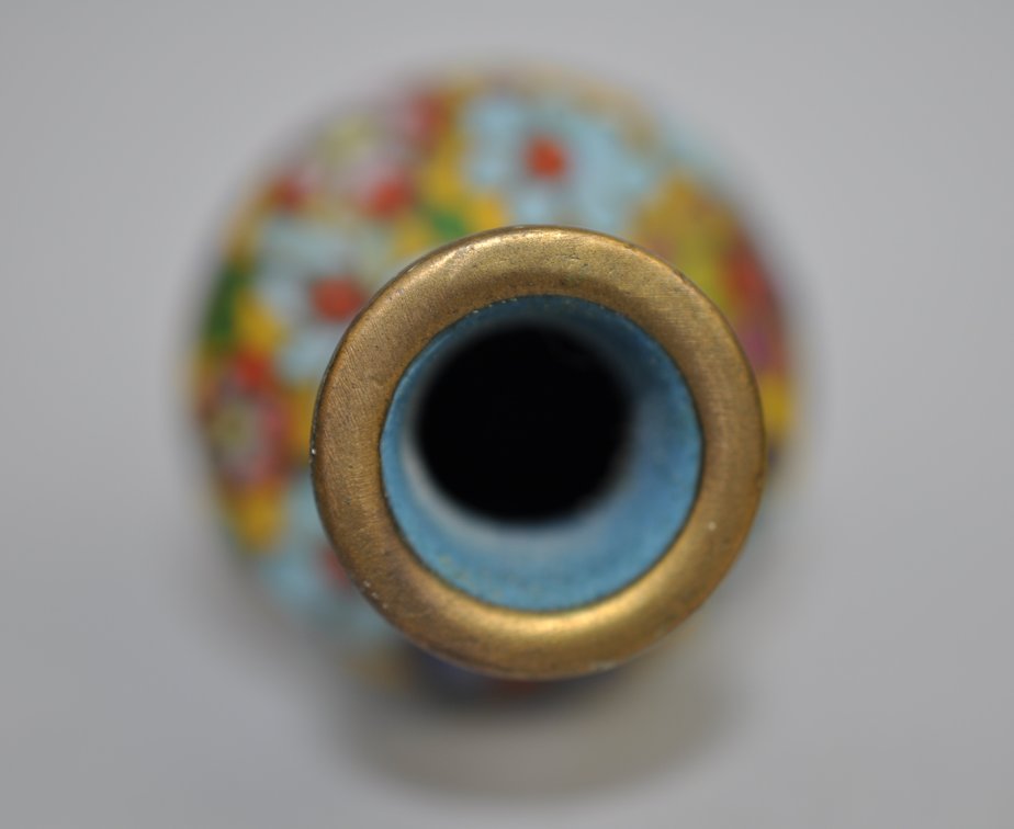 Chinese Cloisonné Floral Vase Collection, photo 21 of 29