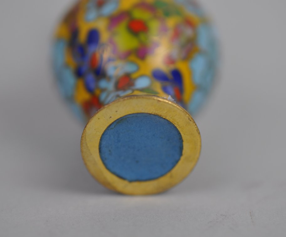 Chinese Cloisonné Floral Vase Collection, photo 20 of 29