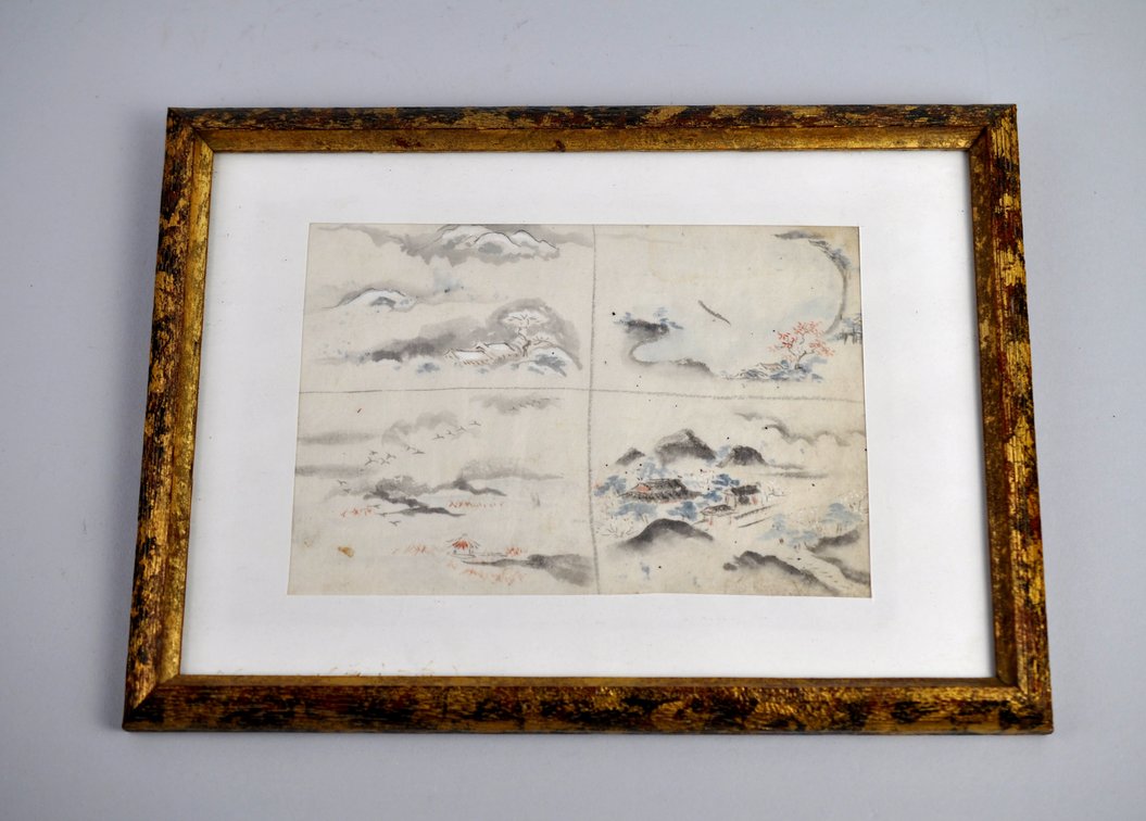 Framed Asian Ink & Watercolor Artworks, photo 9 of 25