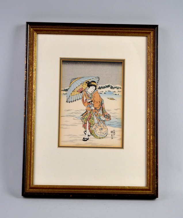 Toyokuni Bijin Japanese Woodblock Print, photo 2 of 11